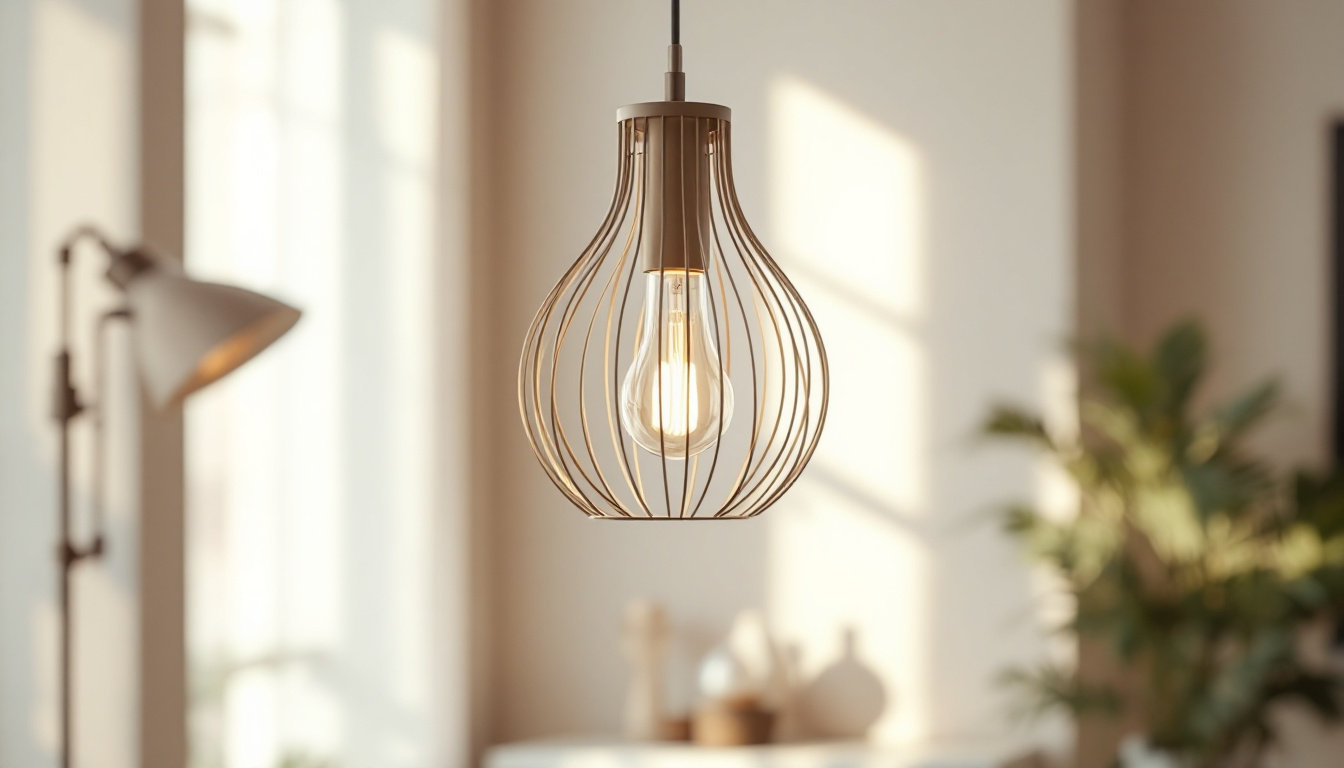 A photograph of a beautifully designed lighting fixture in a well-lit room