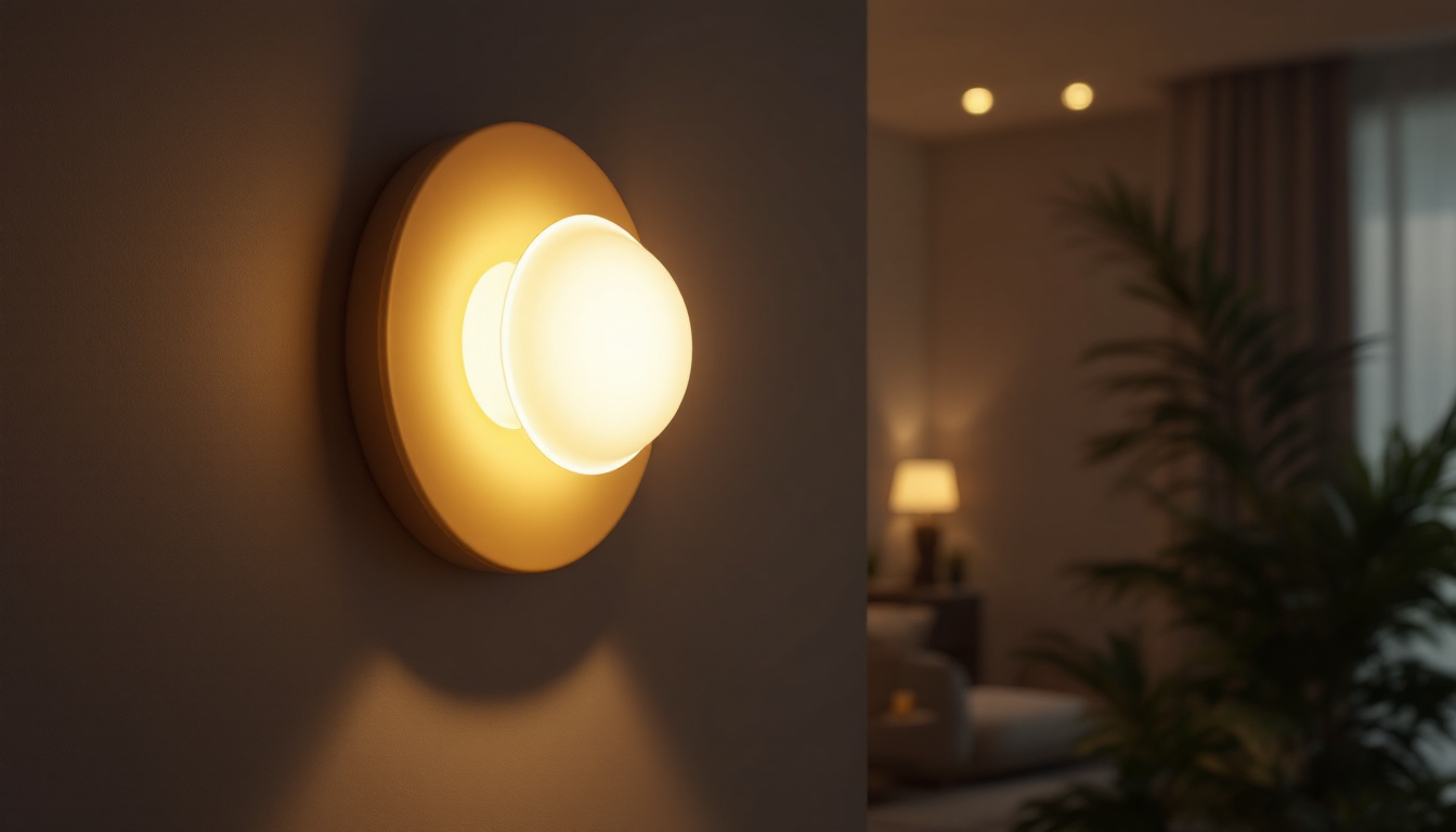 A photograph of a beautifully designed led sconce in a stylish interior setting