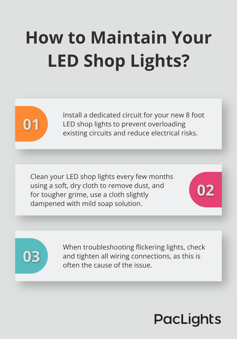 Infographic: How to Maintain Your LED Shop Lights?