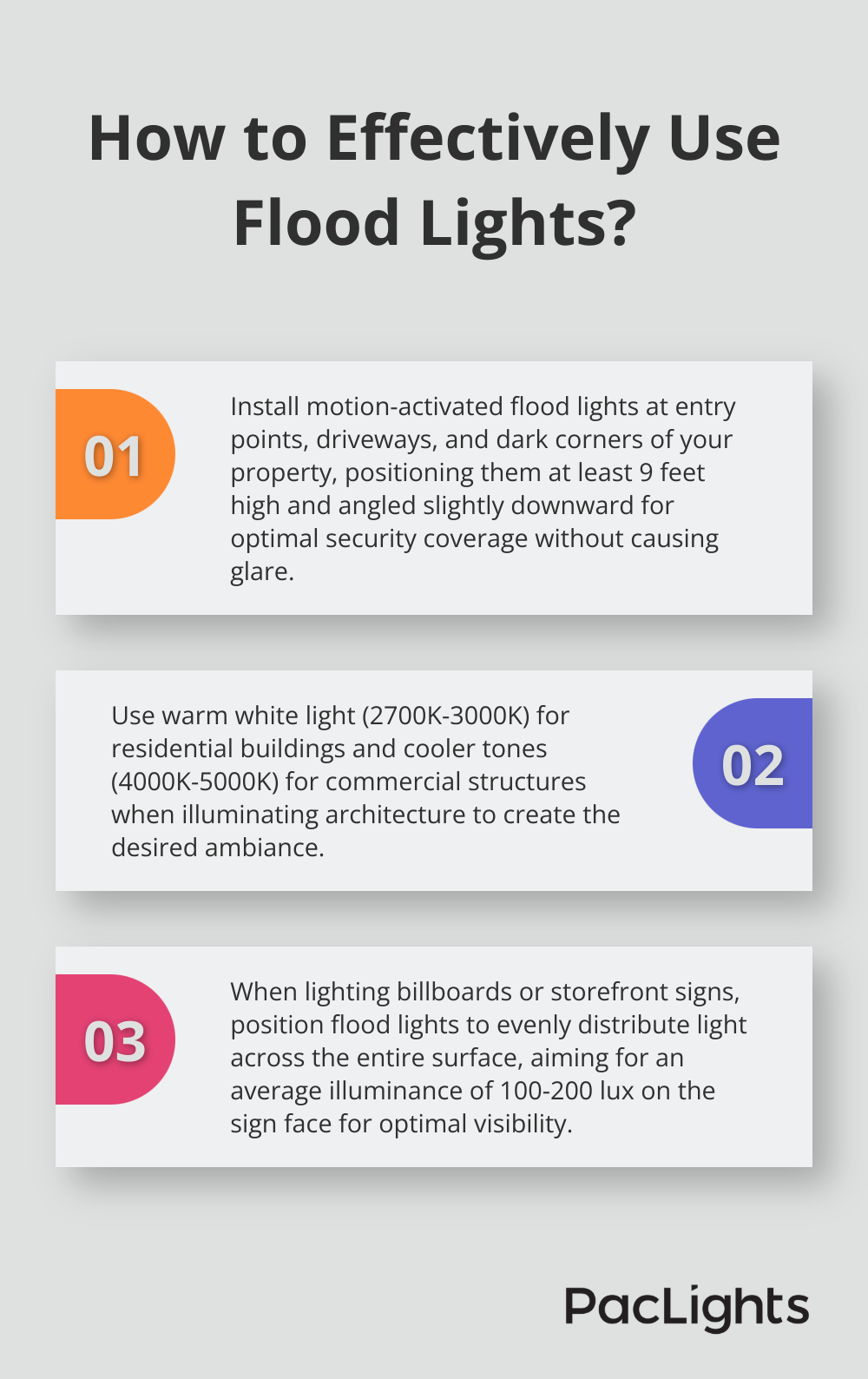 Infographic: How to Effectively Use Flood Lights?