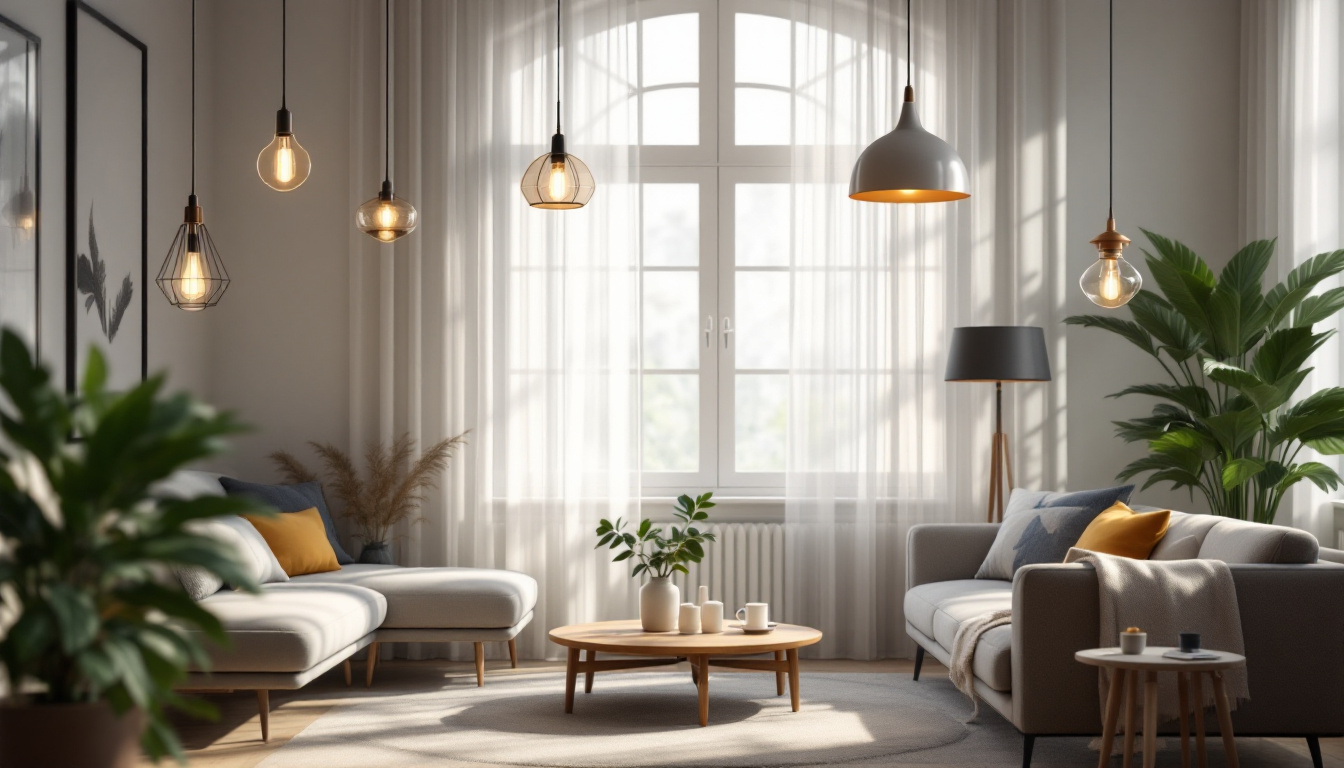 A photograph of a beautifully styled interior space featuring a selection of the top pendant lights