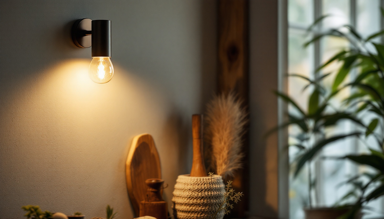 A photograph of a beautifully designed wall sconce in a cozy