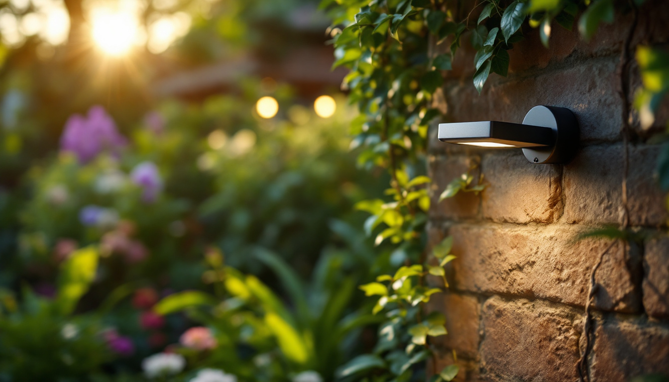 A photograph of a k1 led mount installed in a lush outdoor setting