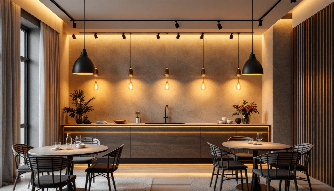 A photograph of a beautifully designed interior space featuring pendant lighting fixtures that highlight their aesthetic appeal and functionality