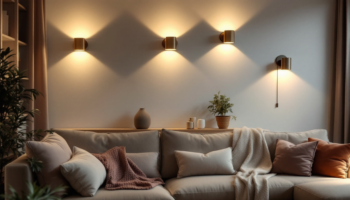 A photograph of a beautifully styled room featuring a variety of plug-in sconce light fixtures