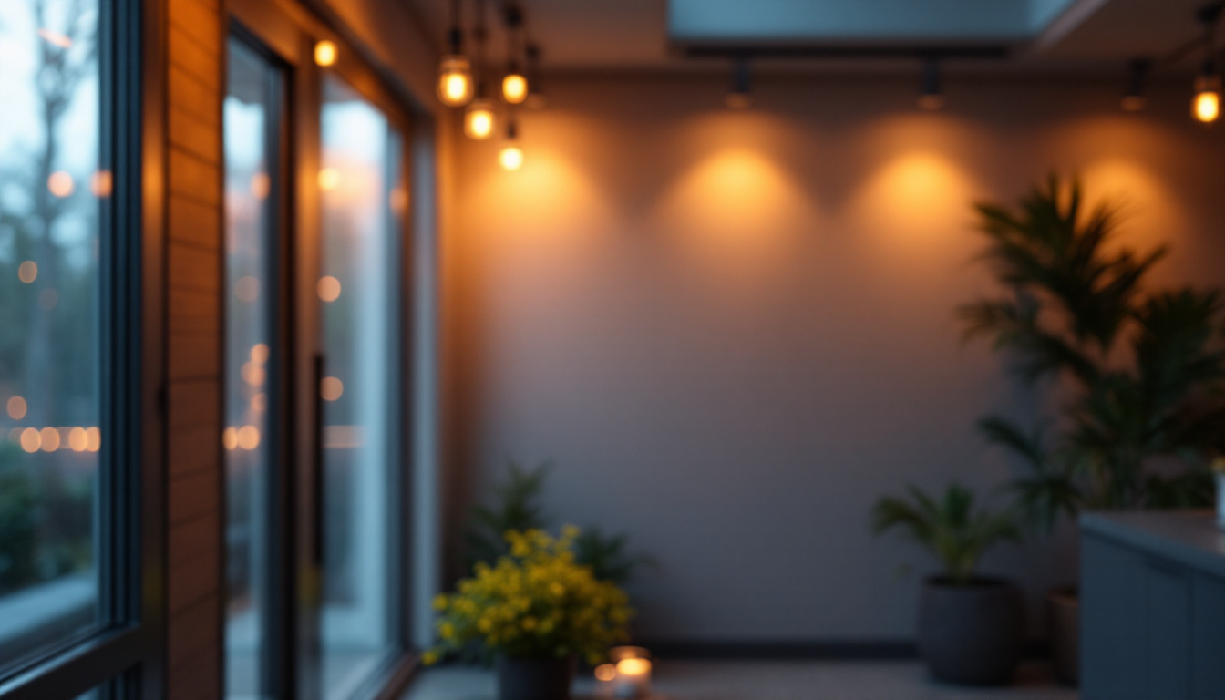 A photograph of a well-lit indoor or outdoor space showcasing a 5000k light installation