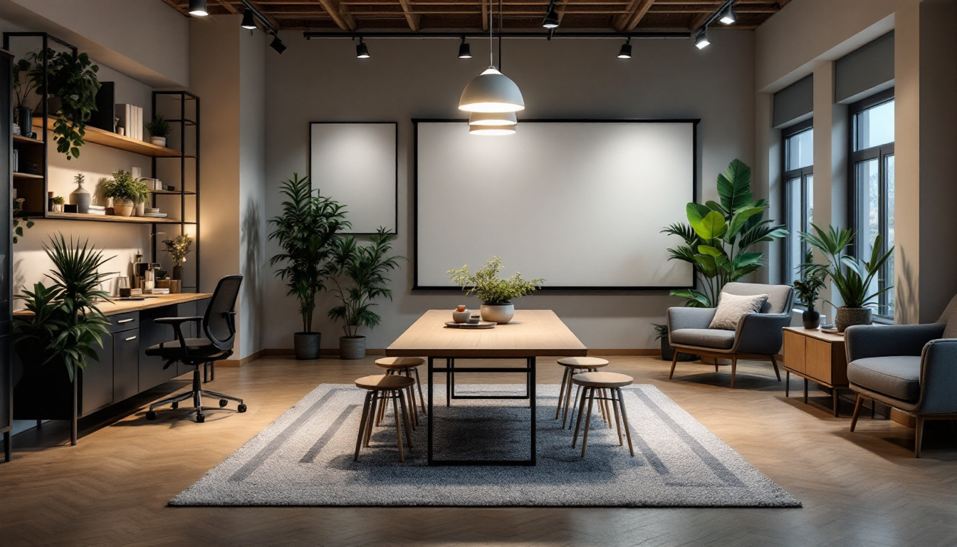 A photograph of a well-lit indoor space showcasing various applications of t5 led lights