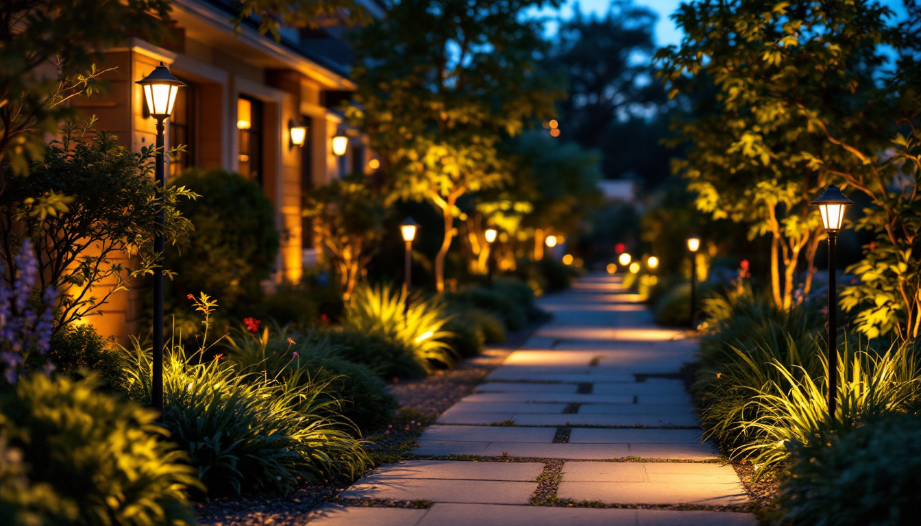 A photograph of a beautifully lit outdoor scene at dusk