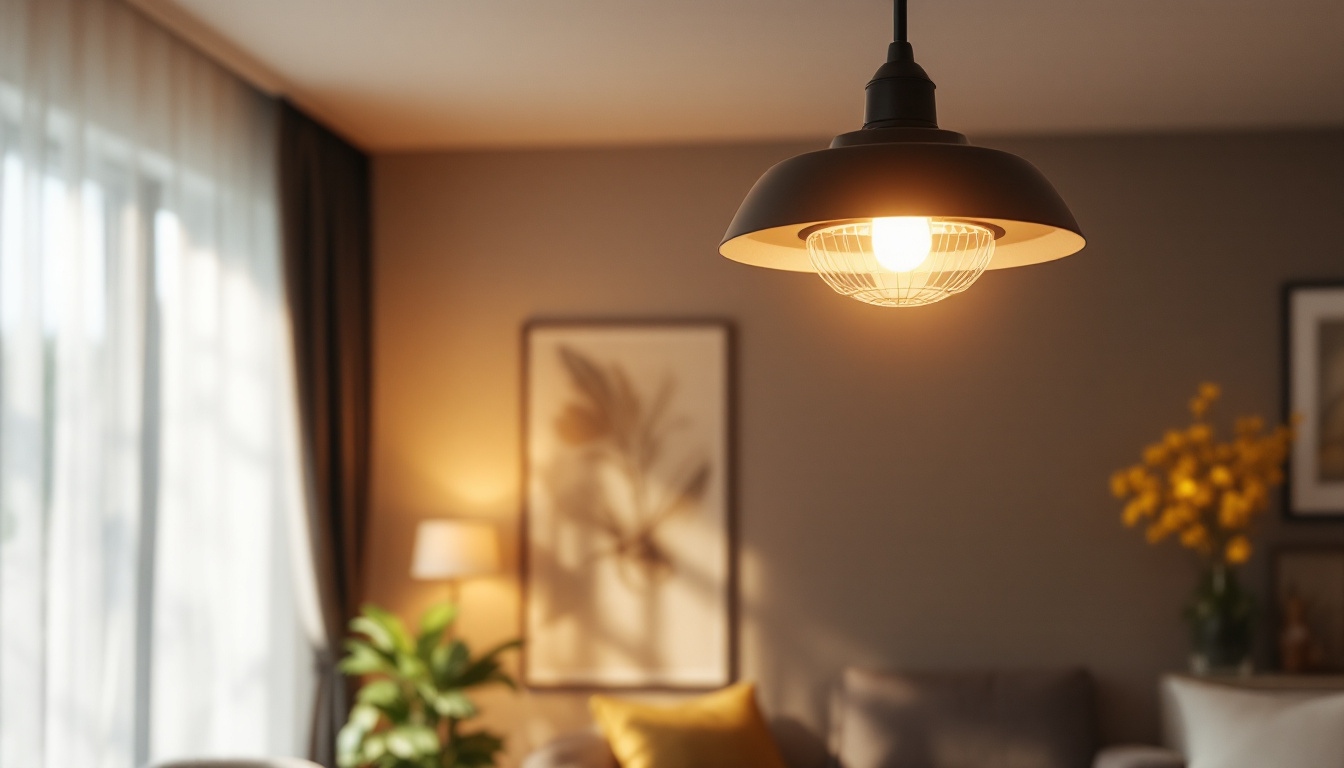 A photograph of a beautifully designed fan light illuminating a stylishly decorated room