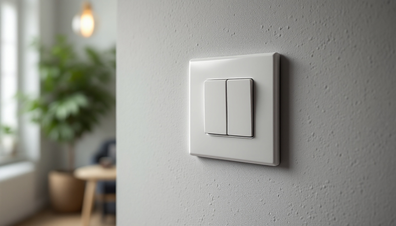 A photograph of a three-way light switch installation in a well-lit